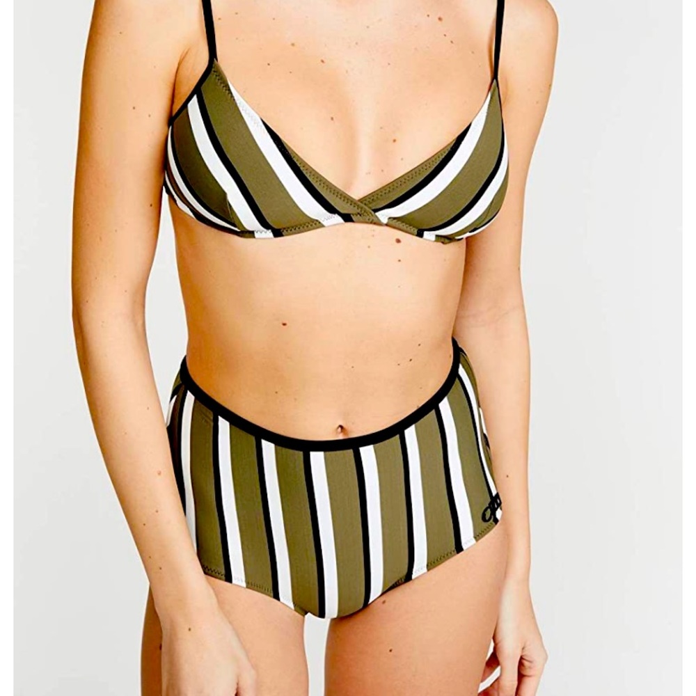 Solid and Striped Brigette High Waisted Bikini set